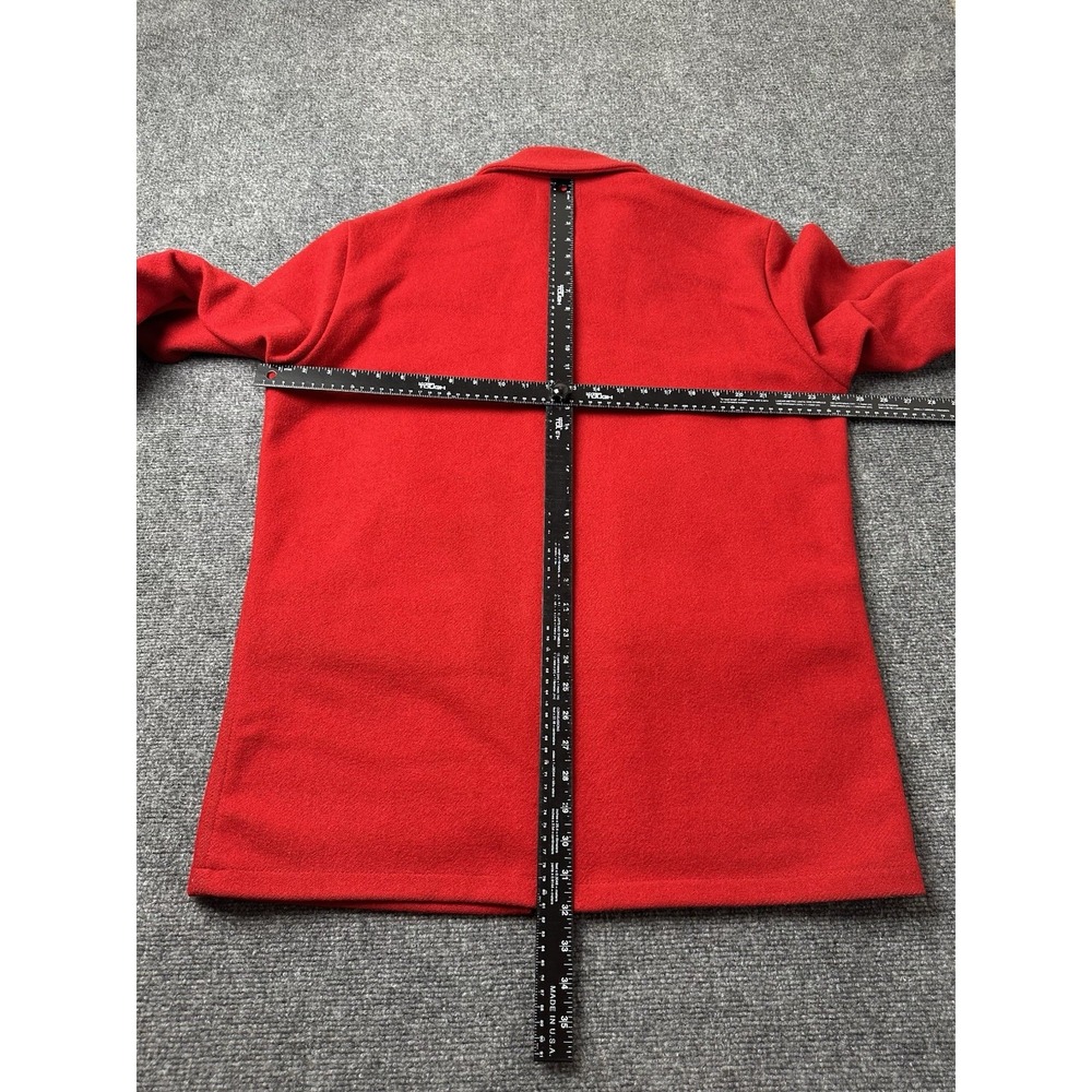Mens Wool Pendleton Red Zip Front Jacket 1960s Made in USA, Size M - Picture 8 of 12